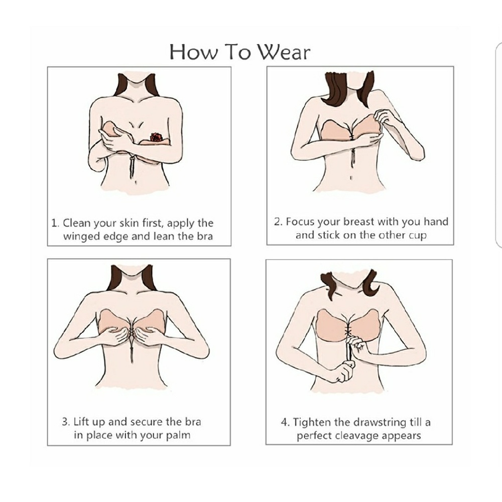 Strapless Adhesive push up bra - Picture 4 of 5